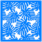 Panel decorativo modular de madera con diseño vegetal