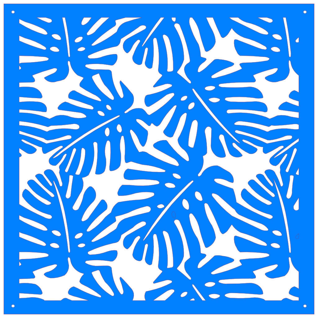 Panel decorativo modular de madera con diseño vegetal