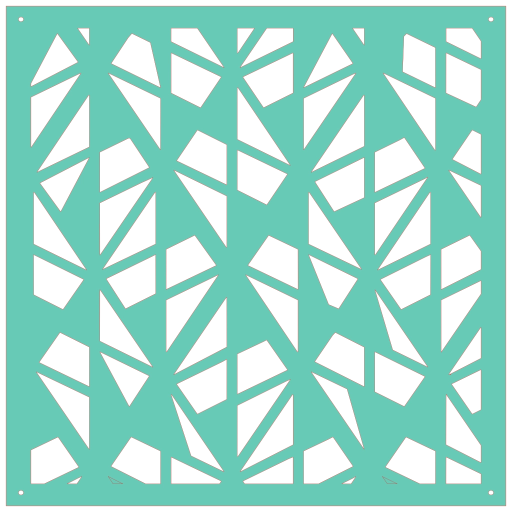 Panel ornamental geométrico para decoración interior