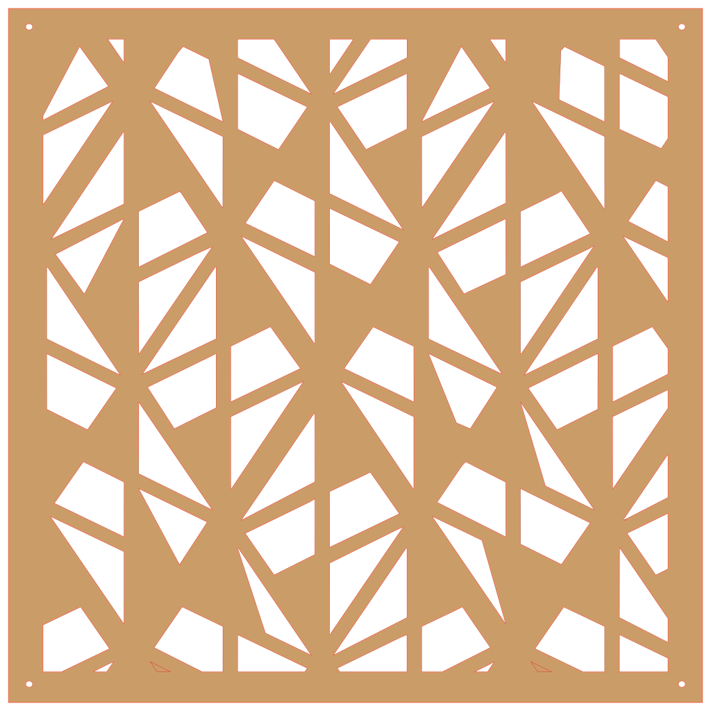 Panel ornamental geométrico para decoración interior