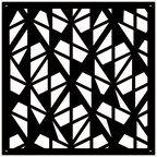 Diseño geométrico abstracto en panel decorativo de pared