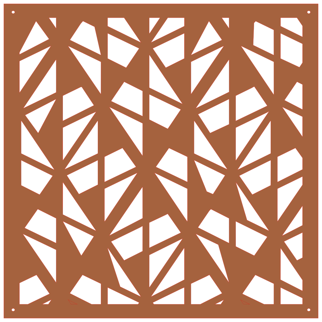 Diseño geométrico abstracto en panel decorativo de pared