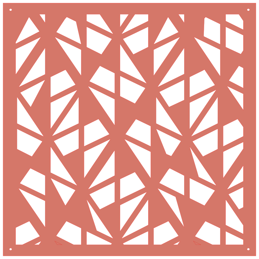 Diseño geométrico abstracto en panel decorativo de pared