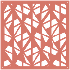 Diseño geométrico abstracto en panel decorativo de pared