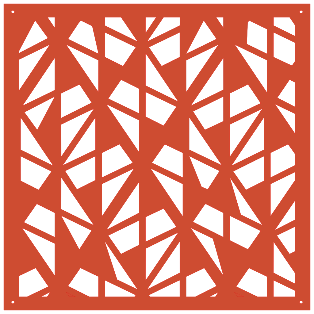 Diseño geométrico abstracto en panel decorativo de pared