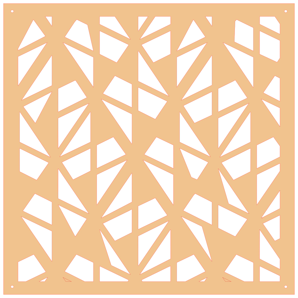 Diseño geométrico abstracto en panel decorativo de pared