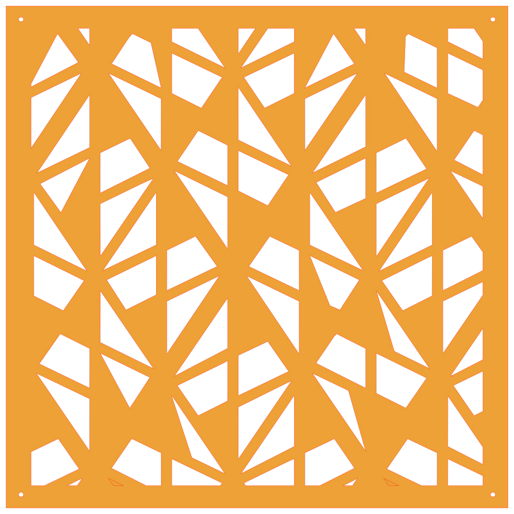 Panel decorativo geométrico cortado con láser para pared moderna