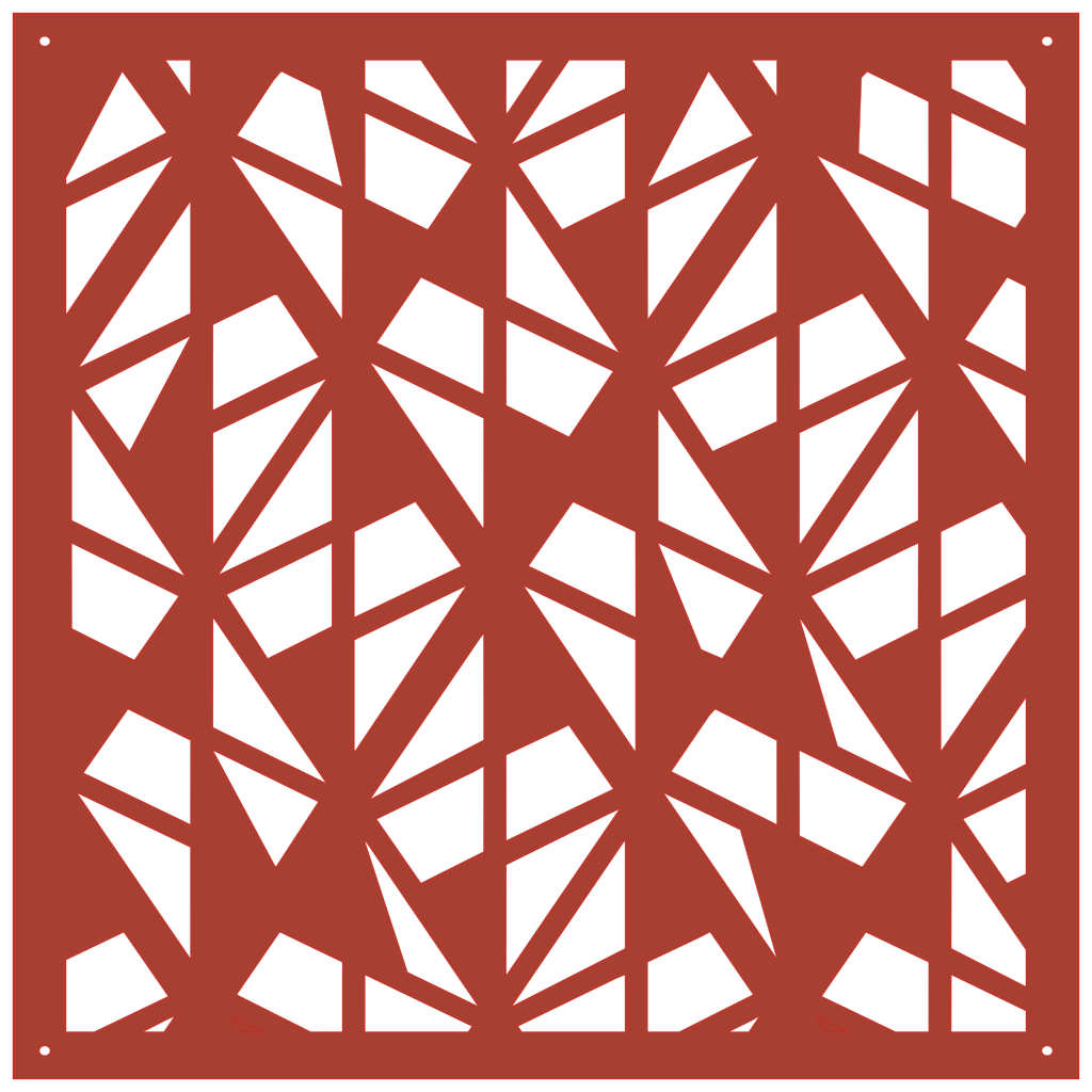 Diseño geométrico abstracto en panel decorativo de pared