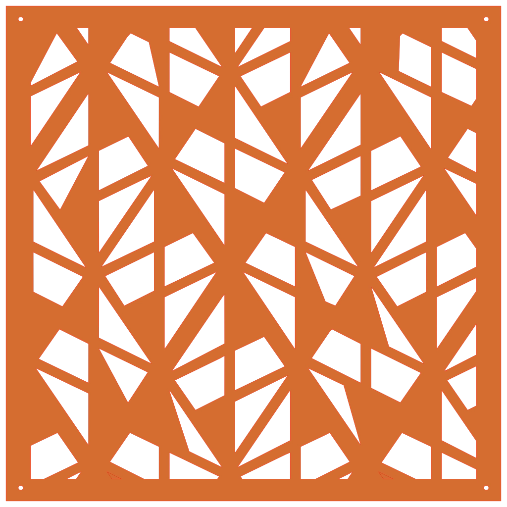 Diseño geométrico abstracto en panel decorativo de pared