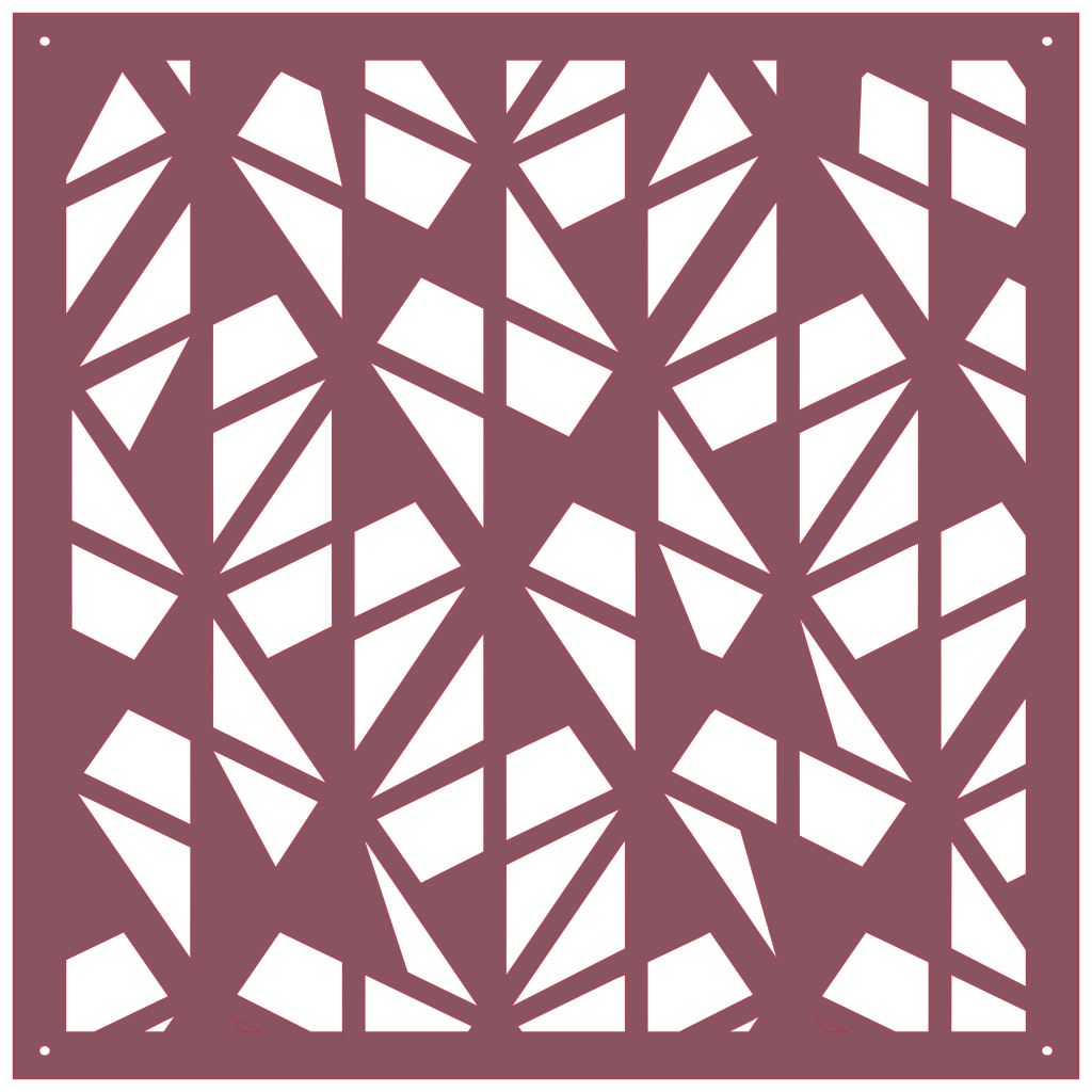 Panel decorativo geométrico cortado con láser para pared moderna