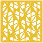 Panel decorativo geométrico cortado con láser para pared moderna