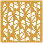 Panel decorativo geométrico cortado con láser para pared moderna
