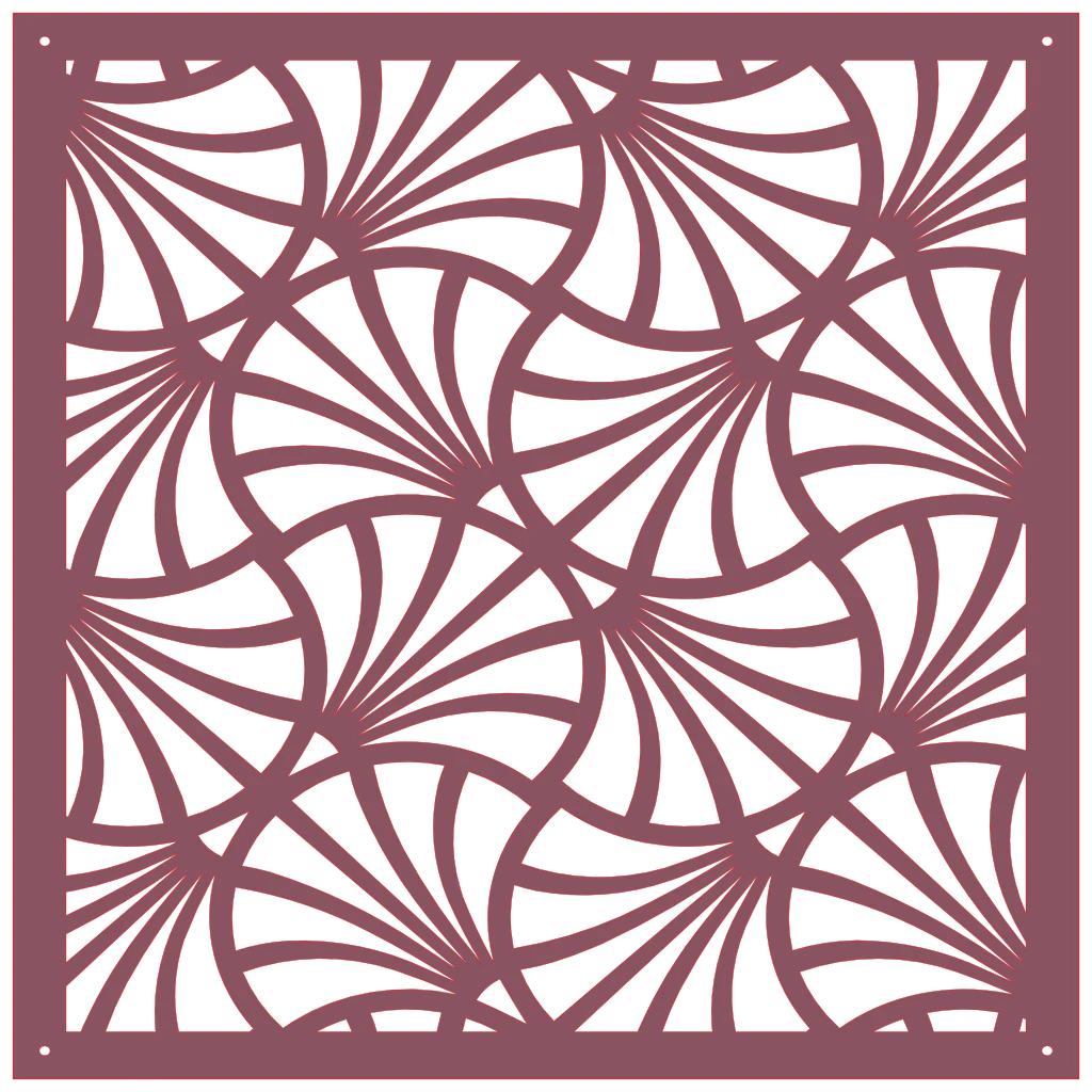 Panel decorativo geométrico cortado con láser para pared moderna