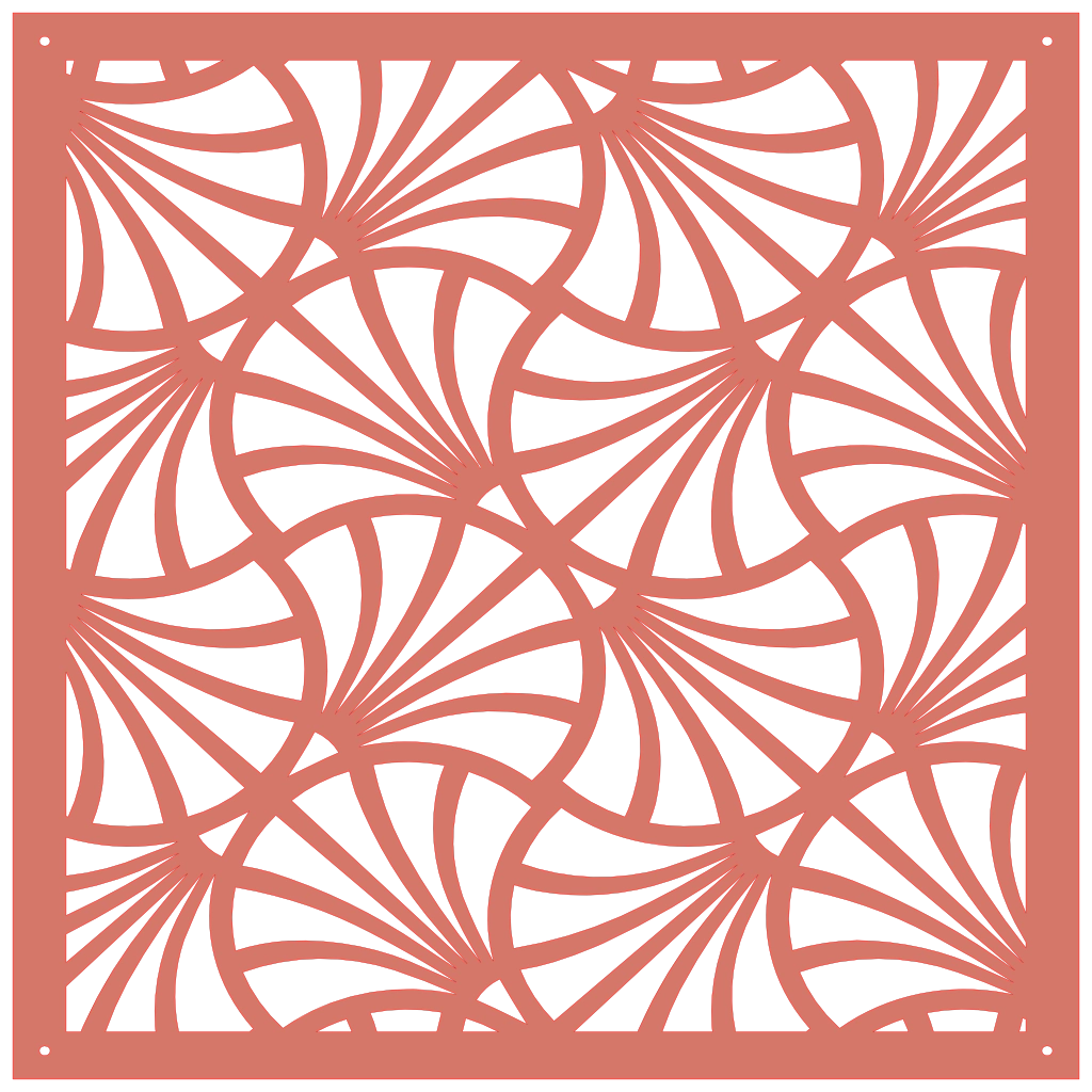 Panel decorativo geométrico cortado con láser para pared moderna