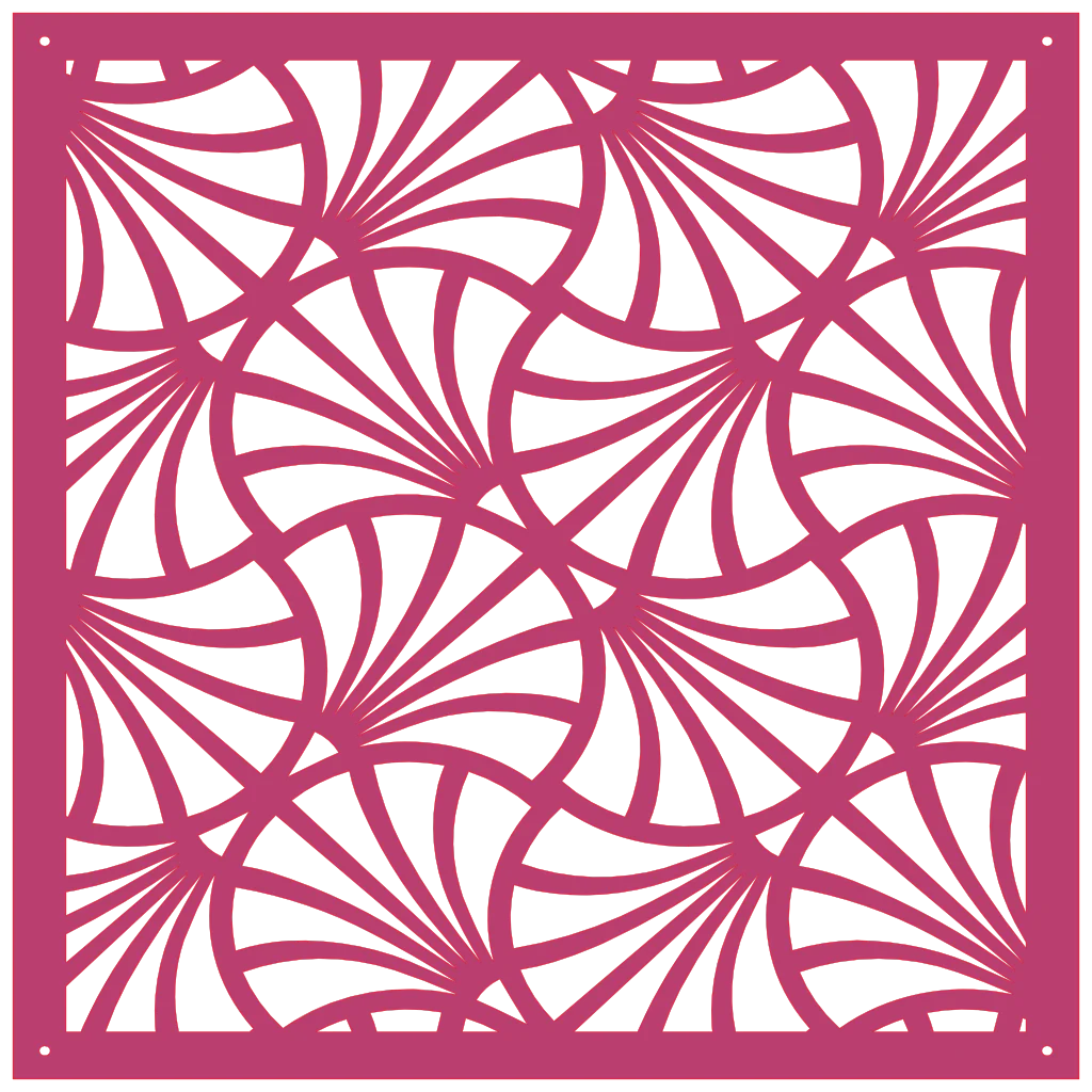 Panel decorativo geométrico cortado con láser para pared moderna