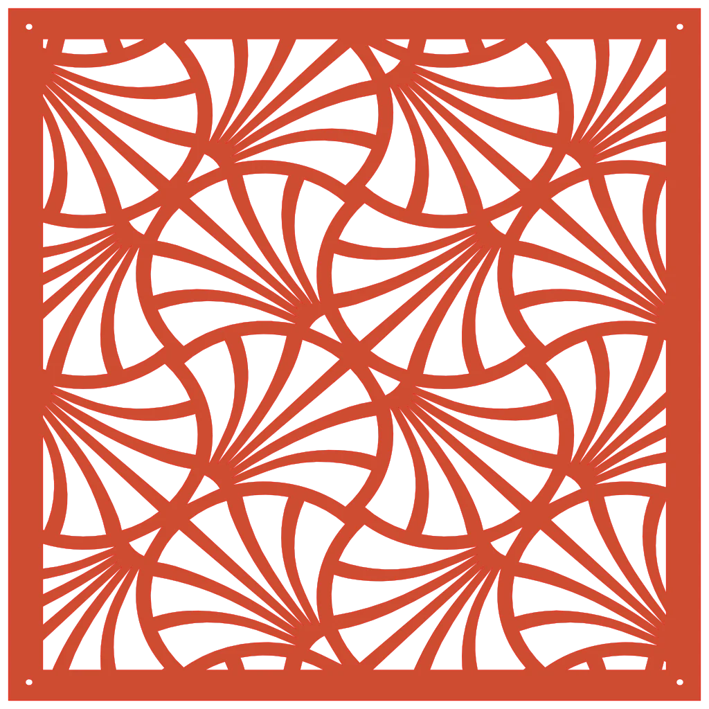 Panel decorativo geométrico cortado con láser para pared moderna