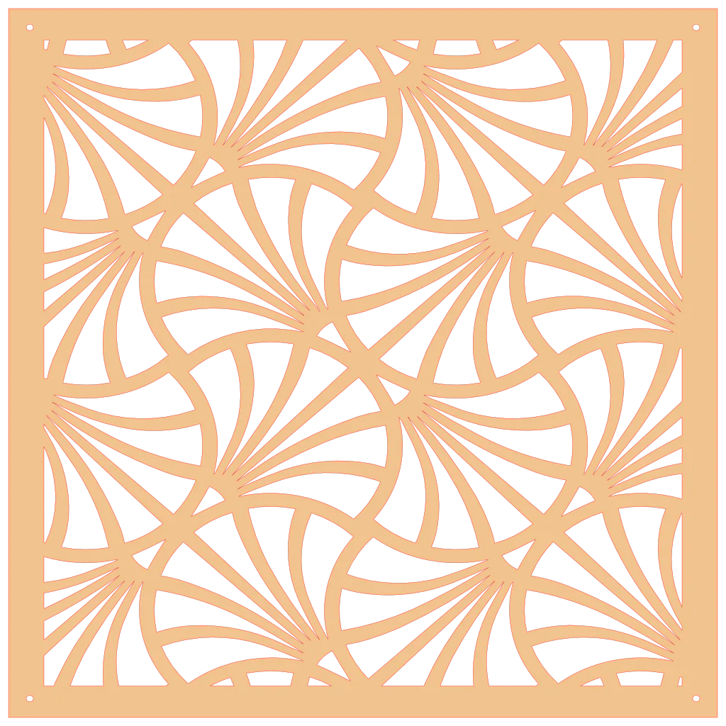 Panel decorativo geométrico cortado con láser para pared moderna