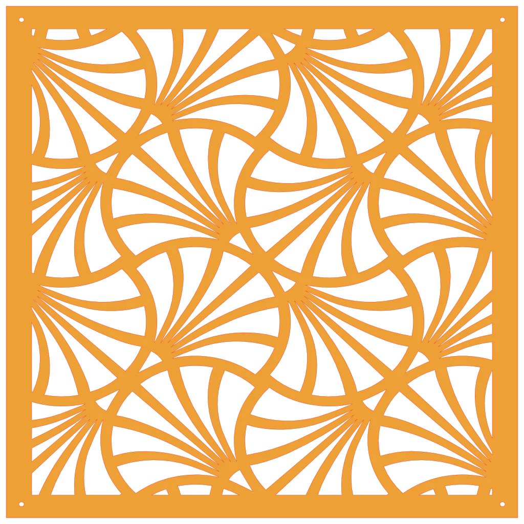 Panel decorativo geométrico cortado con láser para pared moderna