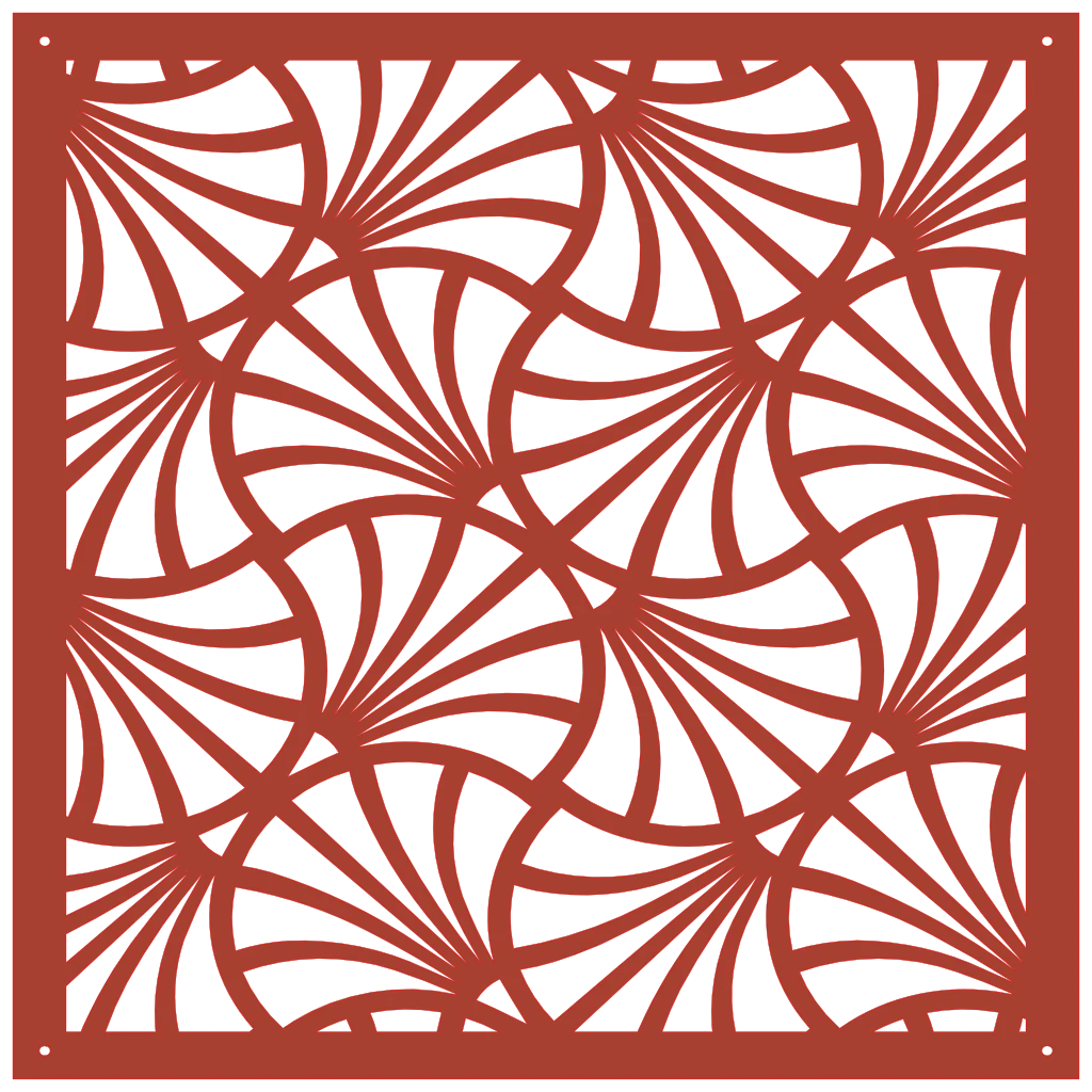 Panel decorativo geométrico cortado con láser para pared moderna