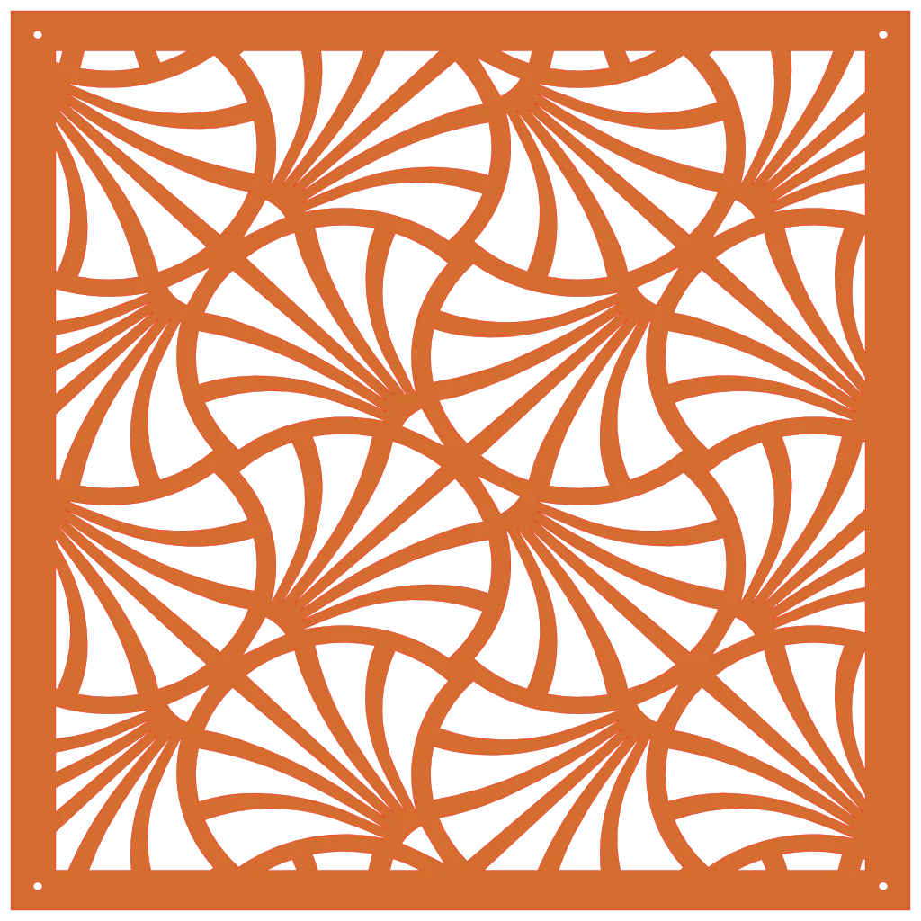 Panel decorativo geométrico cortado con láser para pared moderna