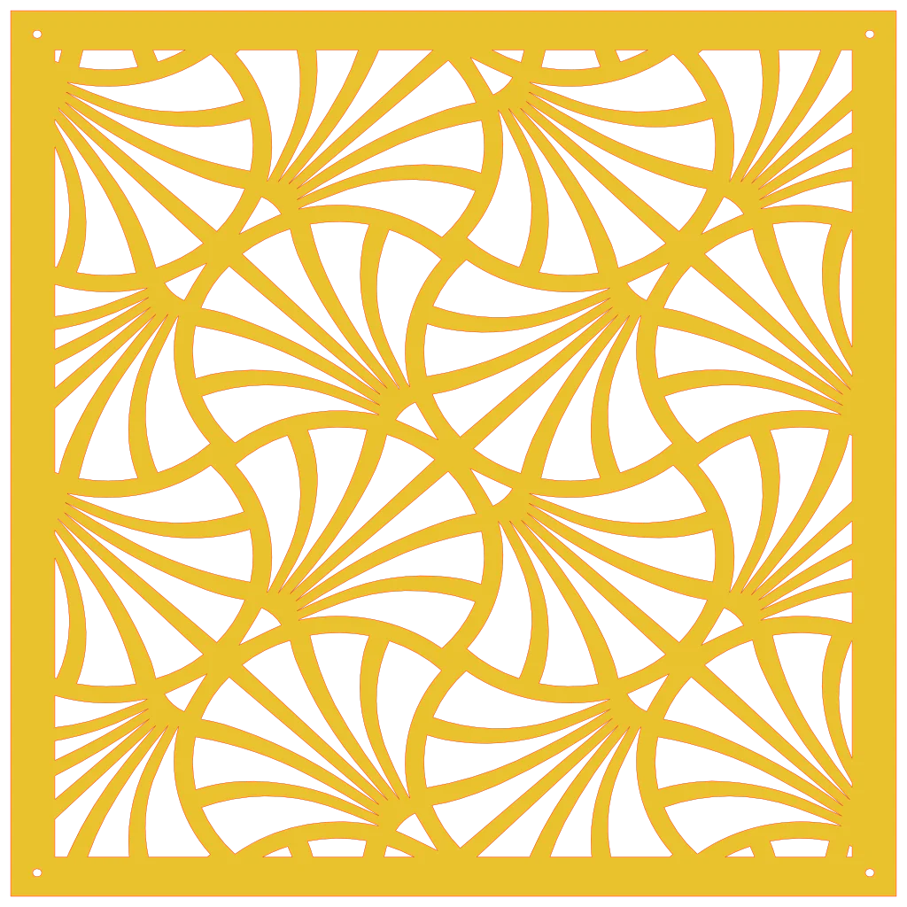 Panel decorativo geométrico cortado con láser para pared moderna