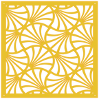 Panel decorativo geométrico cortado con láser para pared moderna