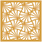 Panel decorativo geométrico cortado con láser para pared moderna