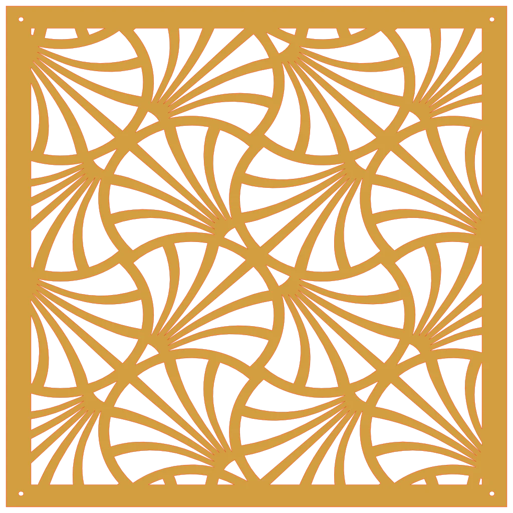 Panel decorativo geométrico cortado con láser para pared moderna