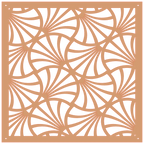 Panel decorativo geométrico cortado con láser para pared moderna