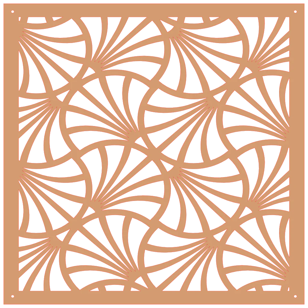 Panel decorativo geométrico cortado con láser para pared moderna