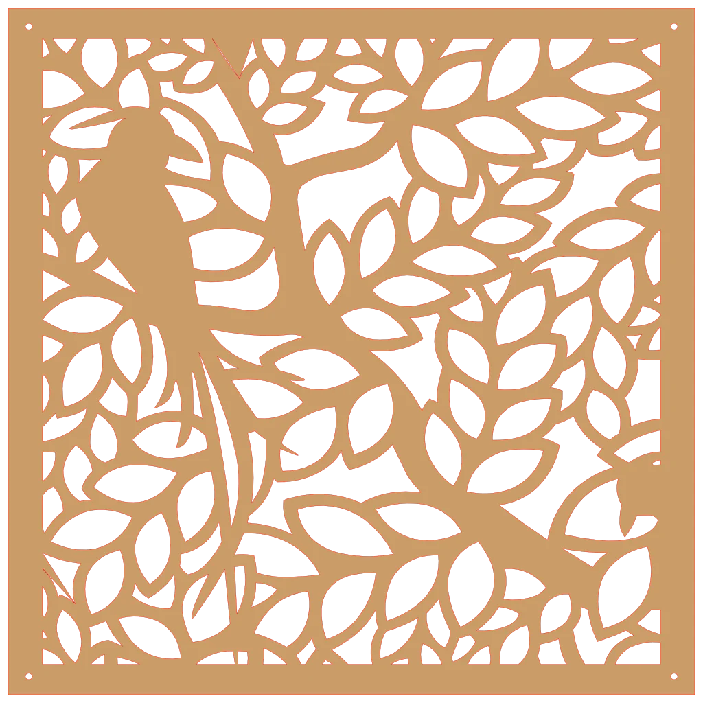 Decoración de pared moderna inspirada en la naturaleza, corte láser