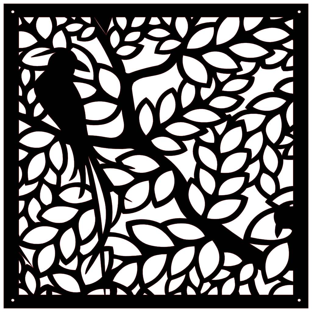 Decoración de pared moderna inspirada en la naturaleza, corte láser