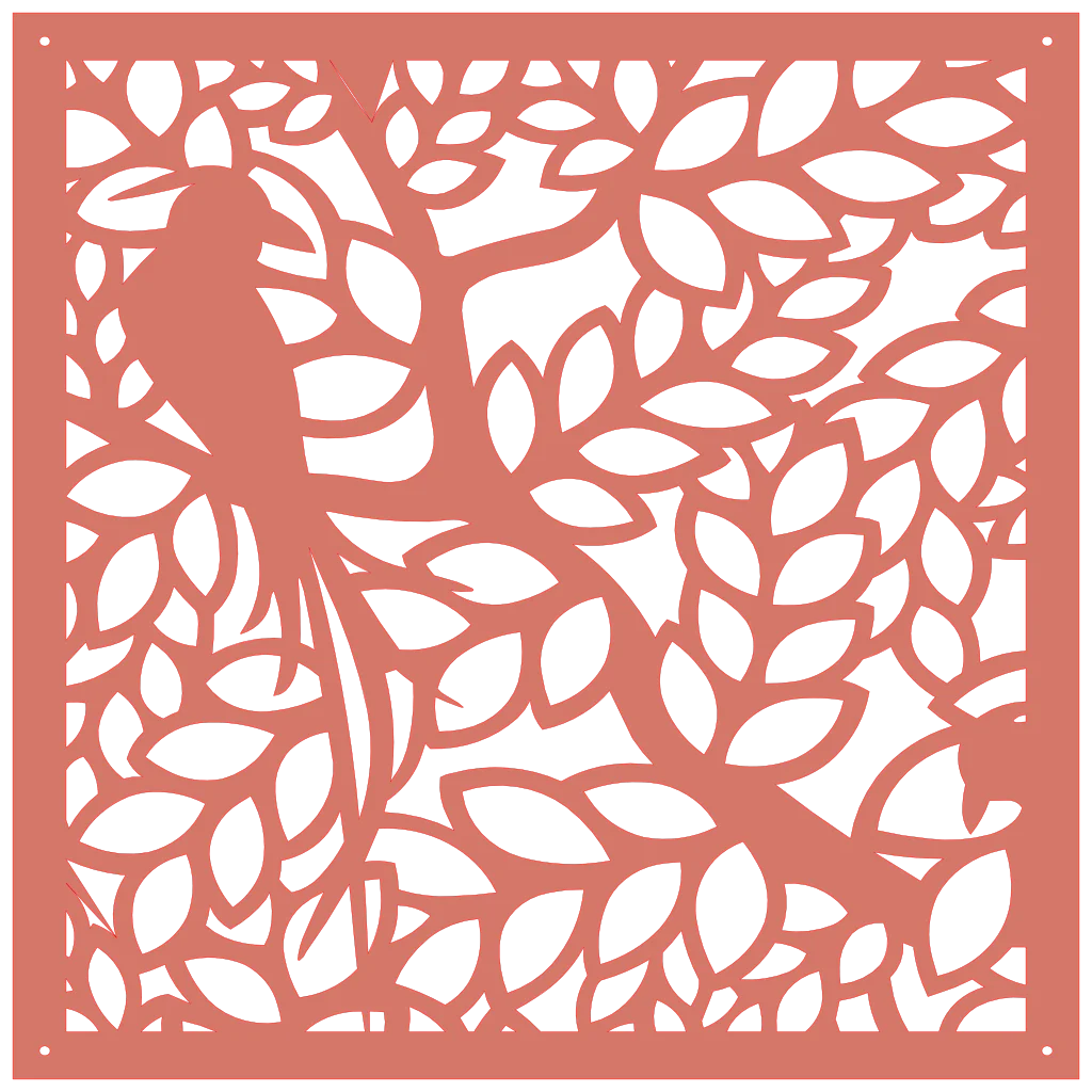 Decoración de pared moderna inspirada en la naturaleza, corte láser