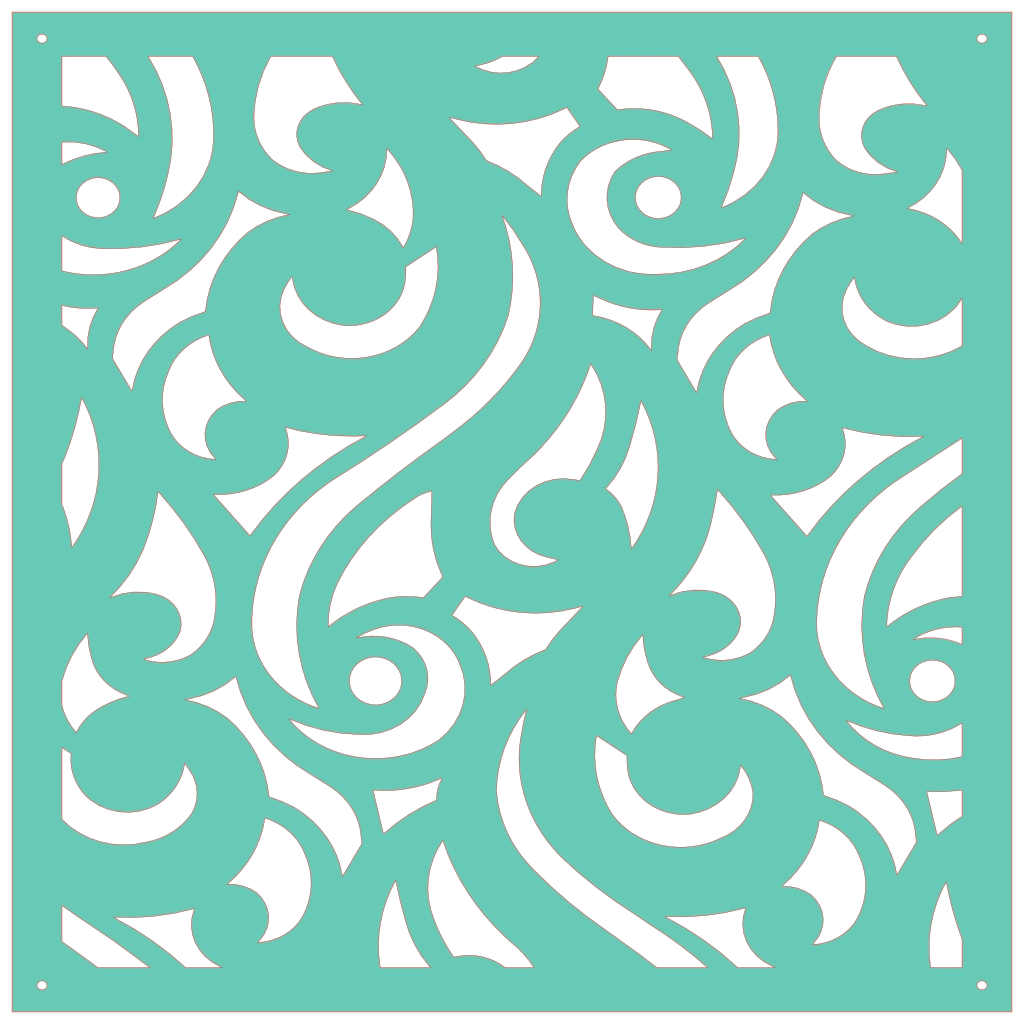 Panel ornamental geométrico para decoración interior