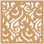 Panel ornamental geométrico para decoración interior