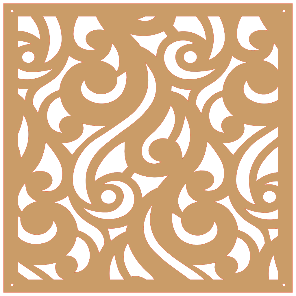 Panel ornamental geométrico para decoración interior