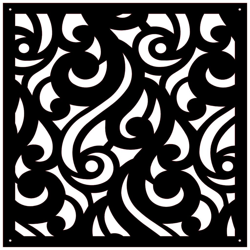 Panel ornamental geométrico para decoración interior