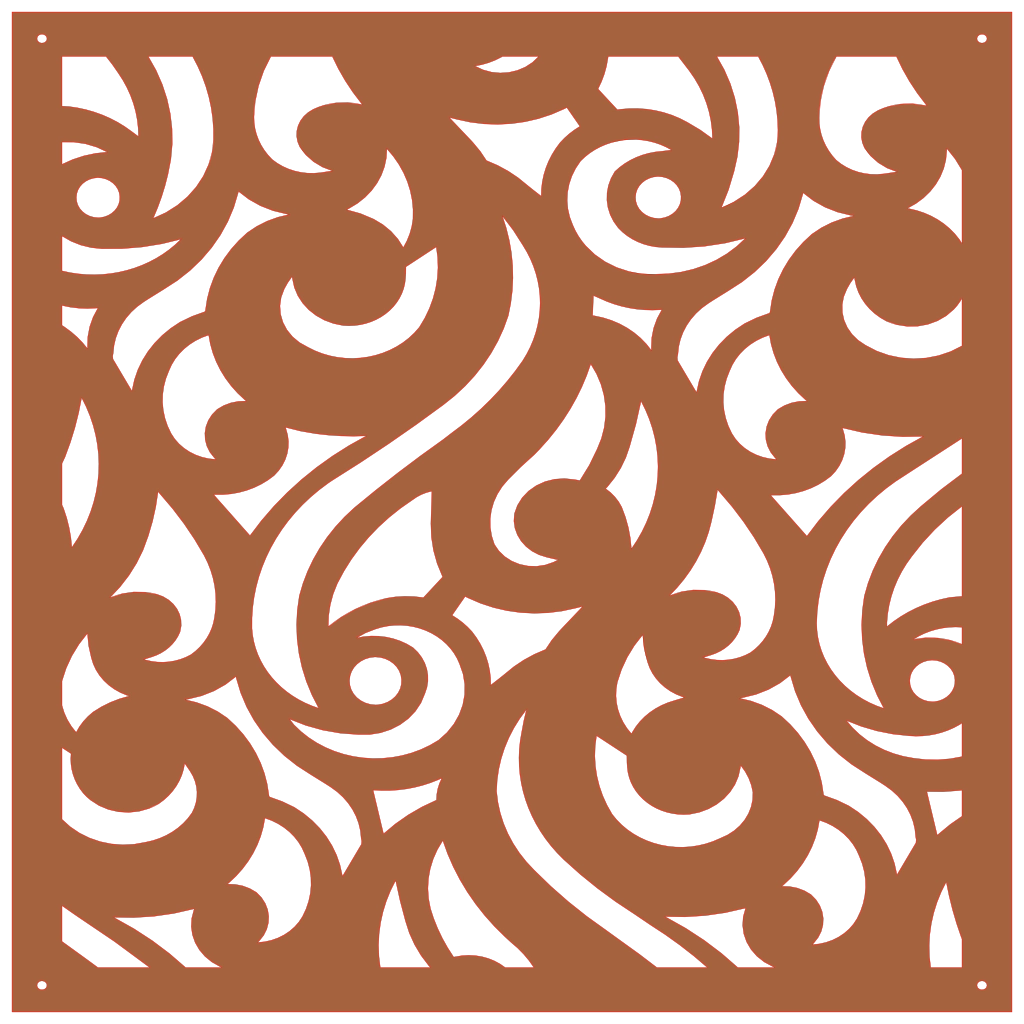 Panel ornamental geométrico para decoración interior