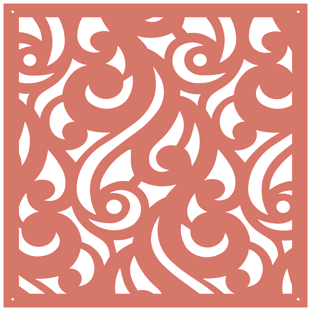 Panel ornamental geométrico para decoración interior