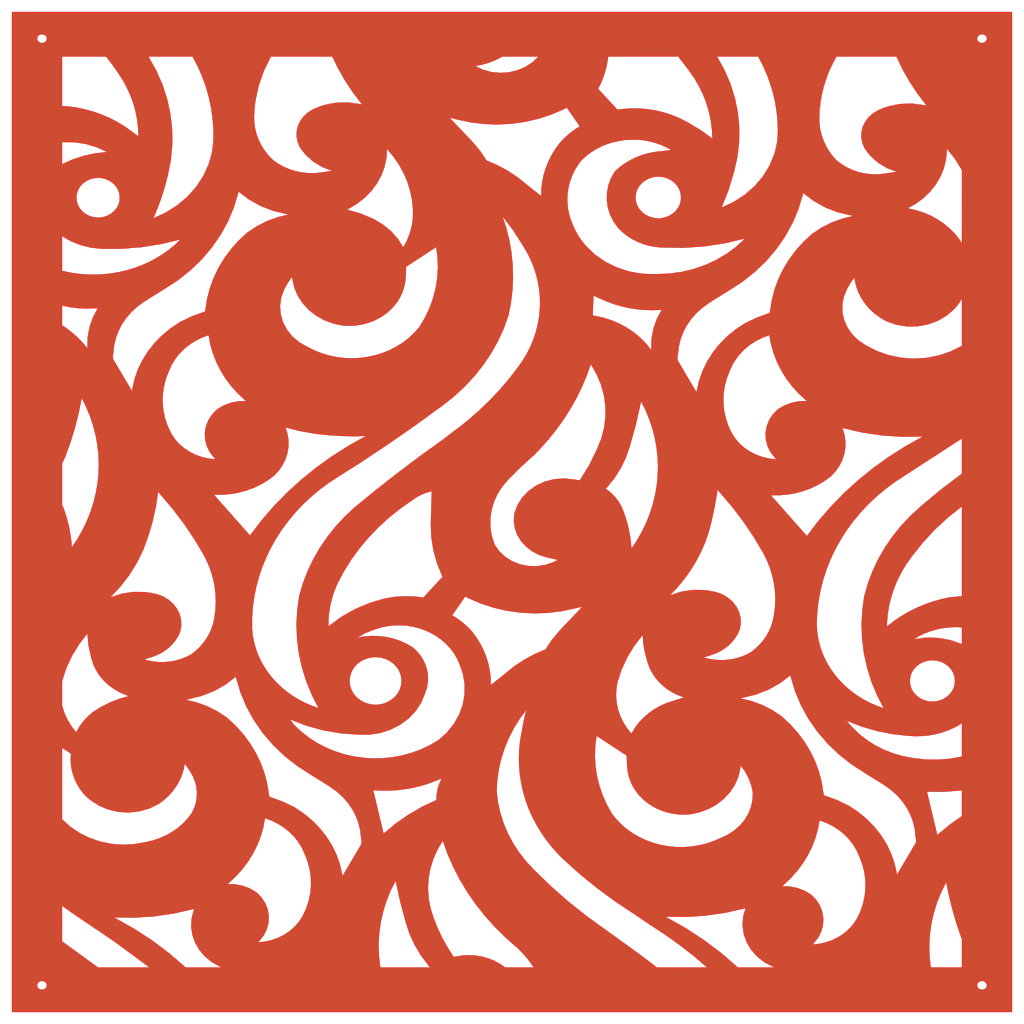 Panel ornamental geométrico para decoración interior