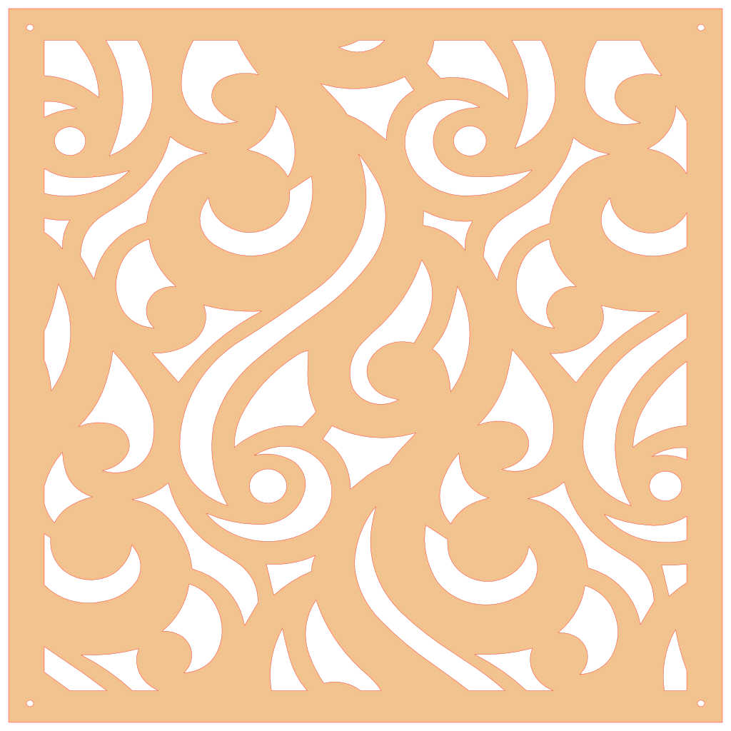 Panel ornamental geométrico para decoración interior