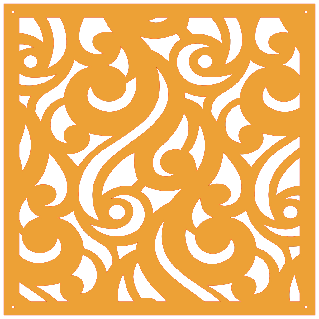 Panel ornamental geométrico para decoración interior