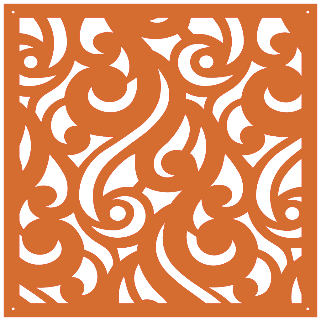 Panel ornamental geométrico para decoración interior