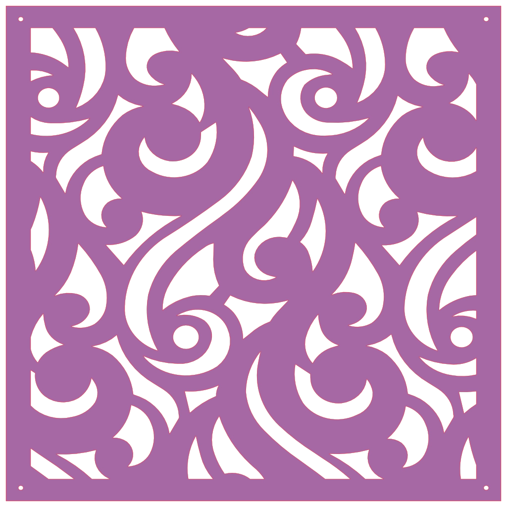 Panel ornamental geométrico para decoración interior