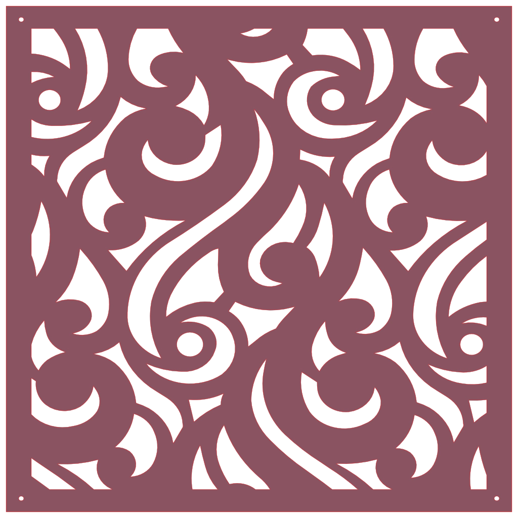 Panel ornamental geométrico para decoración interior