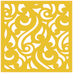 Panel ornamental geométrico para decoración interior