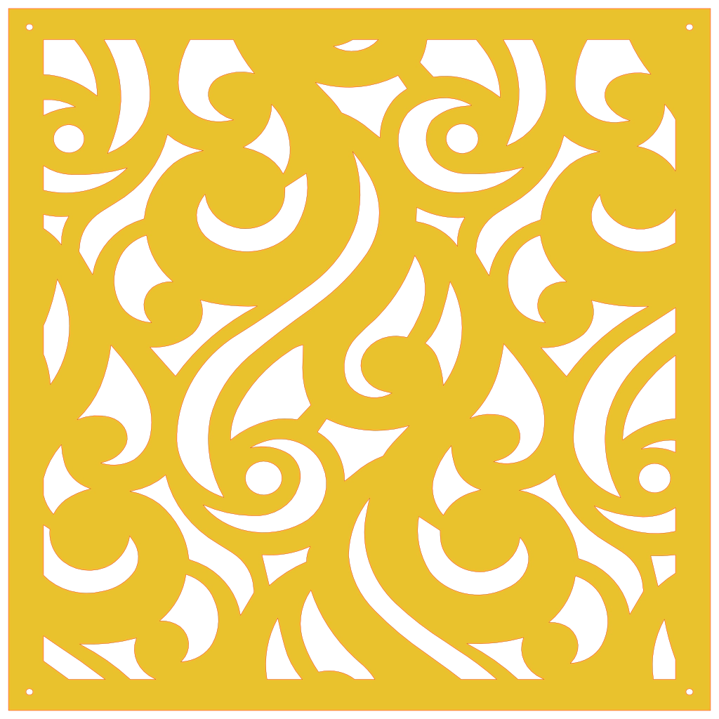 Panel ornamental geométrico para decoración interior