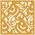 Panel ornamental geométrico para decoración interior