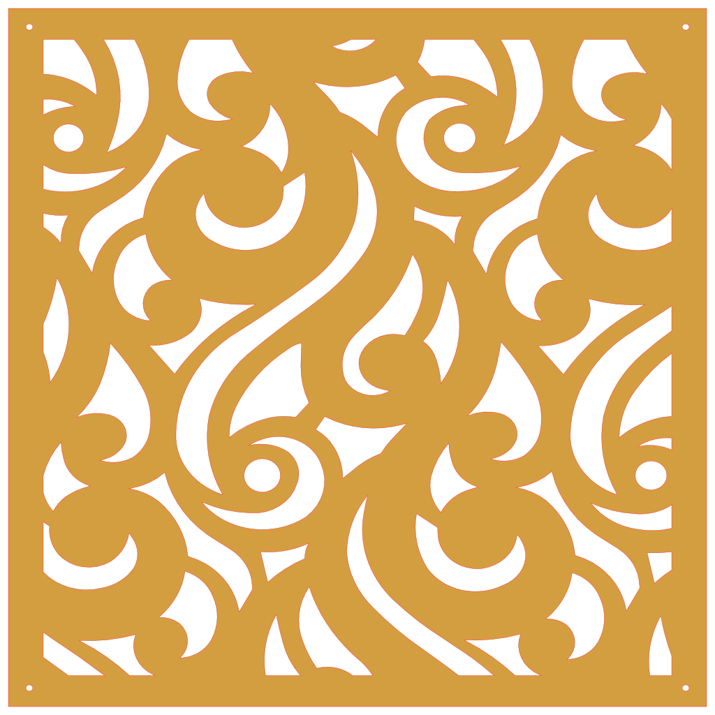 Panel ornamental geométrico para decoración interior