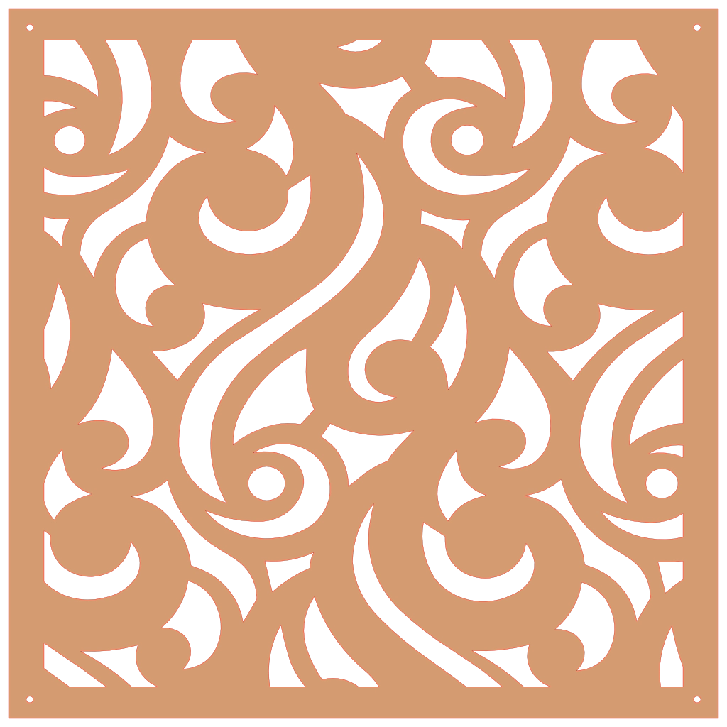 Panel ornamental geométrico para decoración interior